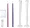 2-Pack Taper Candle Molds for Candle Making, Plastic Pillar Candlestick Candle Mold,Classic Tall Taper Mold for Church Christmas Candlelight Dinner Valentine's Day