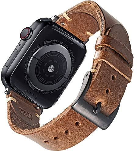 torbollo Kompatibel mit Apple Watch Band, Horween Leder Uhrenarmband 42/44/45/49/38/40/41/46mm Kompatibel mit iWatch SE Series 10/9/8/7/6/5/4/3/2/1 /Ultra/Ultra 2 für Männer Frauen