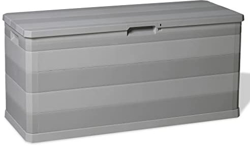 YITHOPI Outdoor-Deckbox mit großer Kapazität,Gartenbox Grau 117×45×56 cm,Für Terrassenmöbelauflagen, Poolspielzeug und Gartengeräte