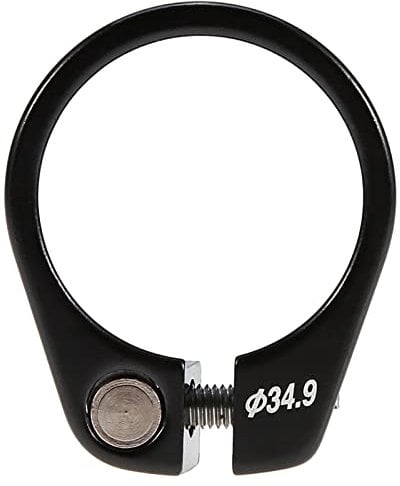 Ejoyous Clamp 34.9mm, Seatpost Clamp Aluminum Alloy Seatpost for Most Mountain Bikes Road Bikes (34.9mm black)