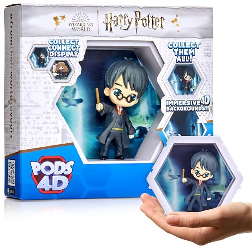 Wow! PODS 4D Harry Potter Harry Sammelfigur, 3D/4D-Effekt und Display-Gehäuse, Verbindbar und an der Wand montierbar, Größe ca. 10 cm, für Kinder und Erwachsene