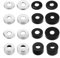 Lot de 2 rosace robinet noir de Ø 21 mm (1/2) - rosace mitigeur douche,cache tuyau en acier inoxydable,rosace radiateur - rosace pour robinets de douche, robinets, radiateurs(noir, 66 x 30)