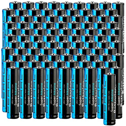 PEARL alkalische Batterie AAA: 100er-Set Super-Alkaline-Batterien Typ AAA/Micro, 1,5 Volt