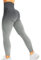 corcoar Sport Leggings Damen High Waist Seamless Hosen Gym Yoga Sport Leggings Booty Lifting Po Push Up Gym Sporthose Farbverlauf Grau L