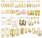 MILACOLATO Gold Ohrringe Set für Frauen Mädchen Multipack Statement Packungen Mode Drop Dangle Chunky Creol Ohrringe Hypoallergene Ohrringe Geburtstagsfeier Gold-50Paare