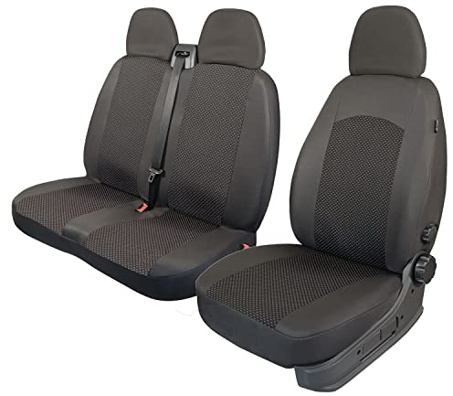 speedszop Sitzbezüge Universal Schonbezüge Bus 1+2 kompatibel mit Ford Transit Custom ab 2019
