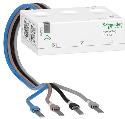 Schneider Electric PowerTag Resi9 F63, 3-polig+N, Flexkabel, Verbindung mit dem Wiser Hub, Artikelnummer R9M70