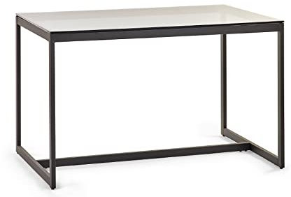Julian Bowen Chicago Dining Table, Smoked Glass/Black, One Size