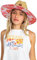 Roxy Sombrero de paja Pina to My Colada para mujer, Cornejo pálido Lhibiscus, S-M