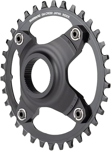 SHIMANO Steps SM-CRE80-B - Plato 34T sin cadena, cadena de 55 mm, color negro