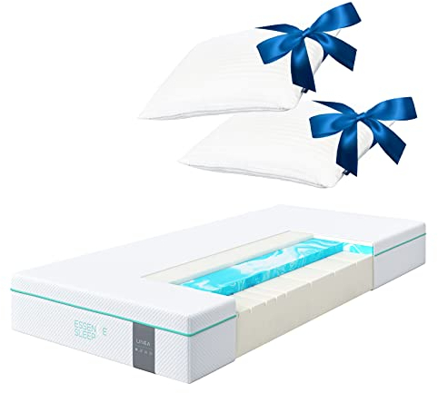 ESSENCE SLEEP 7-Zonen Matratze 160 x 200 cm Härtegrad 3, Höhe 22 cm - Schaumstoff Matratze aus 3 Schichten - Öko-Tex Rollmatratze - atmungsaktiv und druckentlastend Linea