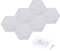 PATIKIL 12Pack 12x10 Kunst Akustik Paneele Selbstklebend Sechseck Filz Fliesen für Schalldämmende Wandplatten für Zuhause Büro Aufnahmestudio Spielzimmer Hell Grau