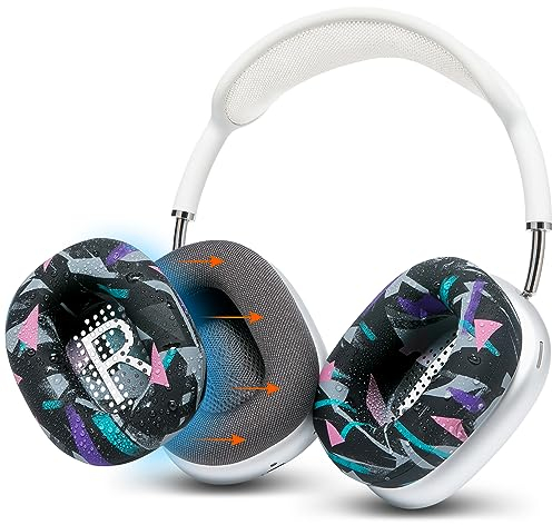 WC SweatZ MAX - Fundas Protectoras patentadas para Airpods MAX Fabricadas por Wicked Cushions | Resistente al Sudor y fácilmente Lavable | Protección Completa contra el Sudor | 90's Black