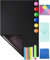 CHMMY 2PCS Tafelfolie Magnetisch Selbstklebend, 45 x 100cm Magnetfolie, Selbstklebend Kreidefolie, Kreidetafel Abwischbar, Groß Magnetfolie Schwarz, Wandfolie für Kühlschrank Kinderzimmer