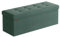 SONGMICS MAZIE Collection - Storage Ottoman Bench, 110 cm Folding Foot Rest Stool, End of Bed Bench, Easy Assembly, for Living Room, Bedroom, Entryway, Retro Green LSF077C51