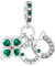 NUNUYAYA Damen Charm Anhänger für Armband 925 Sterling Silber Lucky Green Four-Leaf Clover Charms Beads passend für Armband Halskette,Charm Anhänger für Europäischen Armbänder für Frauen Mädchen