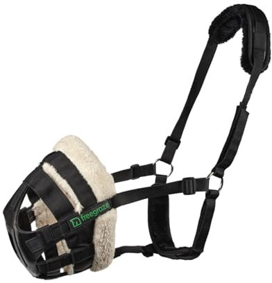 Shires FreeGraze AirFlow Weidemaulkorb, klein, Schwarz