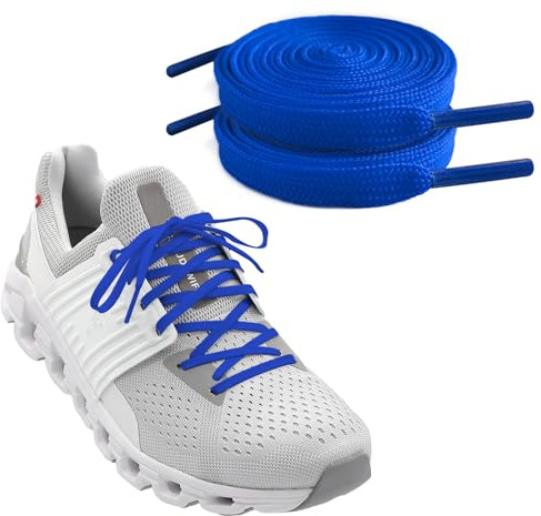 NDTEZUGT Shoelaces for On Cloud Sneakers, 6mm Flat Thin Strings Replacement | 1/4 Inch Wide Trainers Shoe Laces Original Athletic Shoelace Strings Replacement Long Walking Laces for Adult