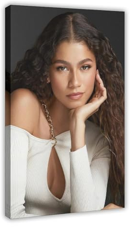 NFJUVX Zendaya-Poster (4) Leinwand-Poster, Schlafzimmer-Dekor, Sportlandschaft, Büro, Raumdekoration, Geschenk, Rahmen-Stil, 60 x 90 cm