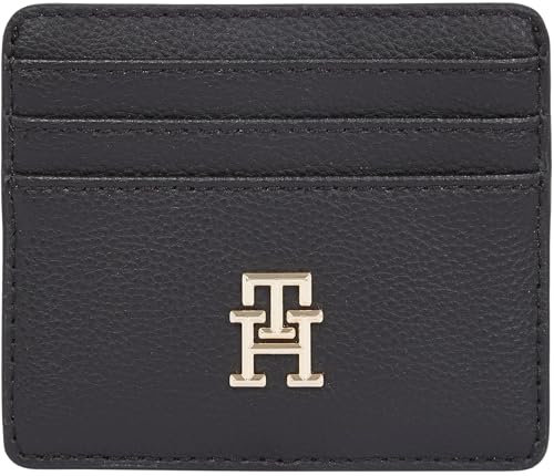 Tommy Hilfiger Th Soft Logotape CC Holder Aw0Aw17331, Porte-Cartes Femme, Black (Black), OS
