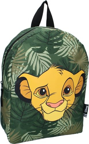 Vadobag Mochila Rey León – Simba Style Icons – de Disney The León King – Mochila para niños | Escuela | Guardería – Color Verde – Tamaño 31 x 23 x 9 cm, multicolor, talla unica