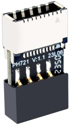 Adaptateur USB pour Carte Mère, Adaptateur pour Carte Mère USB C, Connecteur 9 Broches Châssis USB 2.0 Carte Mère, Adaptateur D'extension Mâle À Type E Femelle Haute Vitesse, Prise Type C, Adaptateu