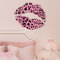 astylishome Wall Decals Stickers Self Adhesive Flexible Stick On Walls Stickers Decor Art for Living Room Bedroom Bathroom Hallway Pink Lips Pattern Printed 1408
