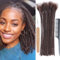 Huarisi 100% Human Hair Dreadlocks Extensions for Black Women 12 inch Afro Kinky 20 Strands 0.4cm Brown Real Hair Handmade Permanent Loc Extensions for Men (#4, 20 Locs)