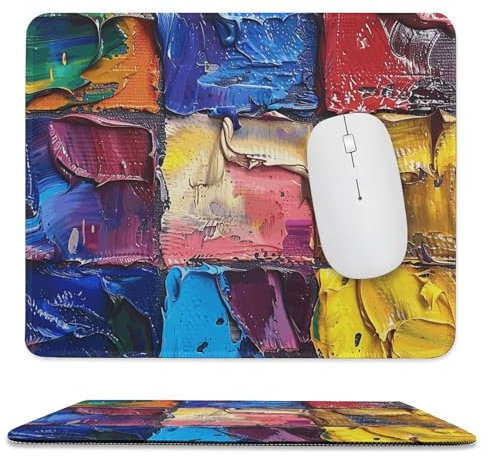 Square Mouse Pad with Non-Slip Rubber Base Paint Tray Pictures Mouse Mat with Stitched Edge Gaming Mousepad for Wireless Mouse Computer Laptop Home Office Desk Pad 9.8x11.8