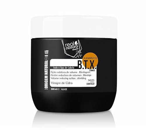 REAL NATURA - B.T.X. Haar-Glättungscreme - 500ml - Unisex - Für glattes, glänzendes und gepflegtes Haar