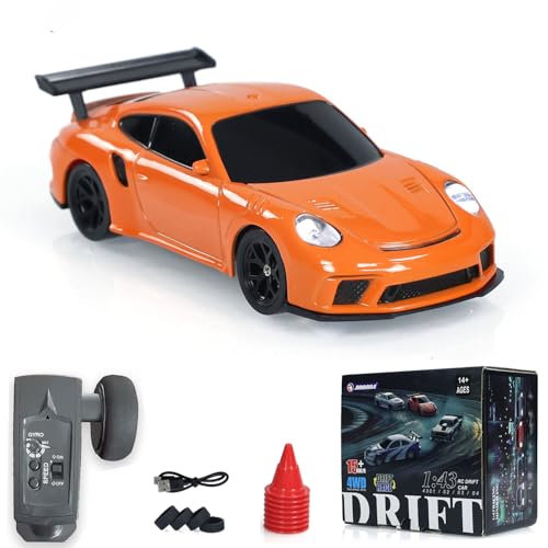 wheelfun 1/43 Funksteuerung Mini Drift Race Car Gyro Funksteuerung Verkehrsleitkegel