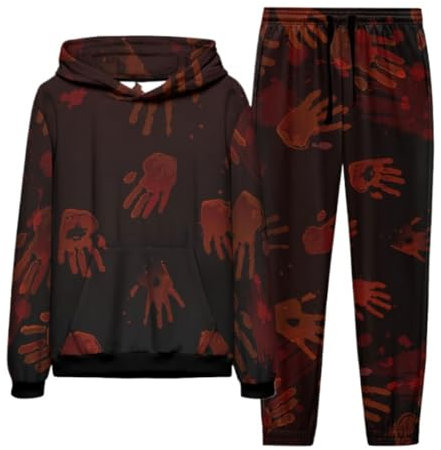 Schädel Totenkopf Männer Trainingsanzug Jogging Set Herren Trainingsanzug Jogginganzug Sportanzug (s5,4XL)