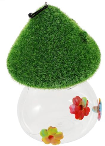 Levemolo Hängender Vogelfutterspender Mit Praktischem Design Für Garten Und Terrasse Attraktives Pilzhaus Für Und Kleine Vögel Einfach Zu Reinigen Befüllen