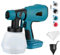 TALOEYH - Pulverizador de pintura inalámbrico compatible con batería Makita de 18 V, pistola de pintura eléctrica de mano HVLP sin escobillas con 4 boquillas, 3 métodos de pulverización para vallas