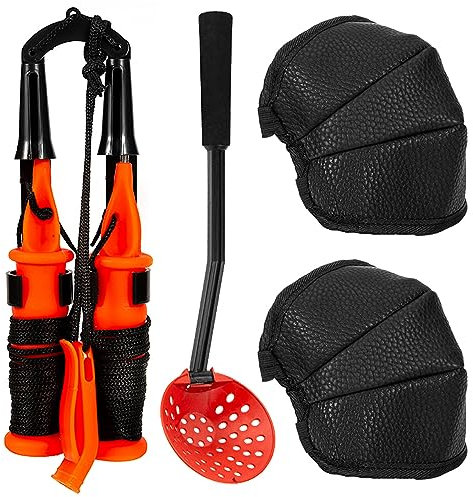Juego de pesca en hielo, cuchara de pesca en hielo, palillos de hielo, rodilleras, combinación