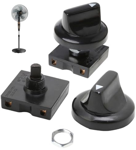 2 pcs 4 posizioni Sostituzione rotante Sostituzione PC multiuso a prova di fuoco e interruttore a 3 velocità per ventole soffitto per ventilatore soffitto