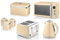 Swan Retro Cream 1.5L 3KW Jug Kettle, 4 Slice Toaster, 800W 20L Microwave, Bread Bin and Tea, Coffee, Sugar Canisters. Matching Retro Design Kitchen Set of 7 in Cream