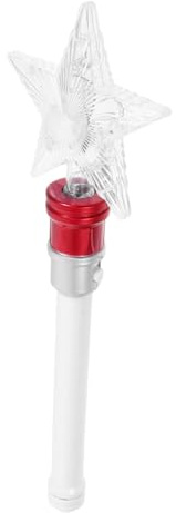 BESTonZON Varita Estrella de Plástico Giratoria de Luminosa para Fiesta | 3 Pilas Aa No Incluidas, Ligera y Fácil de Llevar, para Adultos y Niños