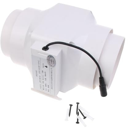 UNTERING 12V 5.5x2.1mm 4inch Exhaust Air Fan For Attics Basement And Small Space Ventilation High Efficiency Exhaust Fan