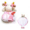 Russ Berrie Comfy Pals Plüschdecke mit Kuhmotiv, Rosa / Weiß