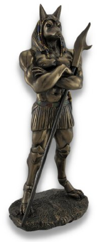 Egyptian God Anubis Statue Deity Jackal Figurine