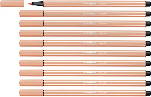 STABILO - Premium-Filzstift - Pen 68-10er Pack - apricot