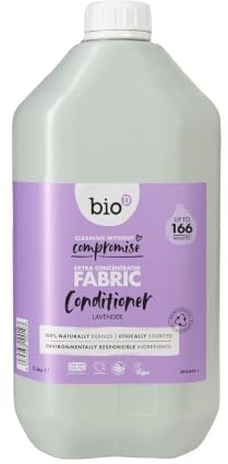 Bio-D Lavender Fabric Conditioner | 5 Litre | Up to 166 Washes | Softens, Reduces Static & Protects Fibres | 100% Naturally Derived | Extra Concentrated | Vegan & Cruelty Free | Made in the UK