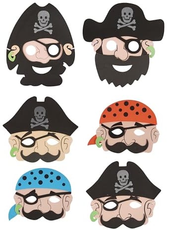 Pirate Foam Mask - Pack of 12