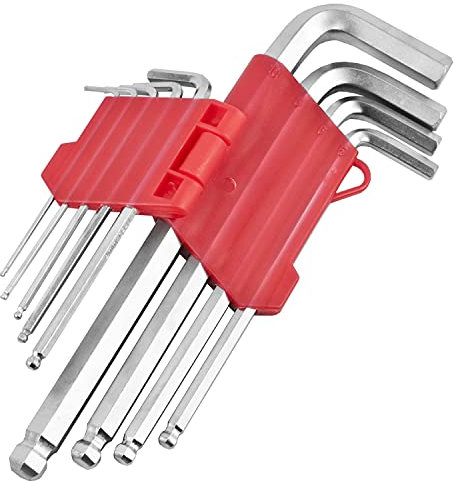TekBox Allen Key Hex Extra Long Ball End Metric Wrench Hex Set 1.5-10mm 9 Pieces
