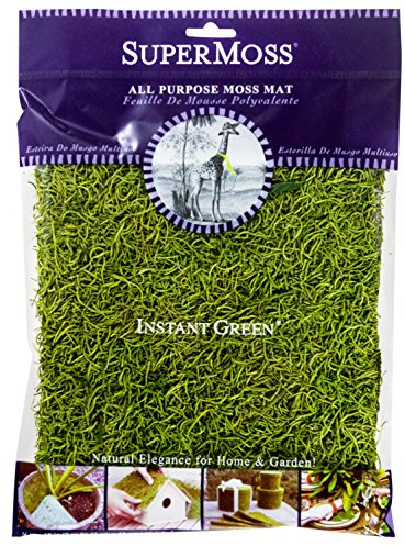 SuperMoss (22426) InstantGreen Moss Mat (Spanish Moss), Grass Green, 18 x 16
