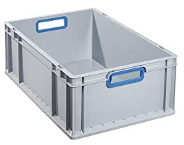 Allit 456770 EuroBox 622 600 x 400 x 220 mm offene Griffe in grau/blau