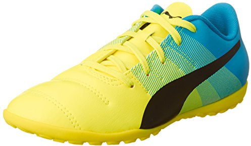 Puma evoPOWER 4.3 Turf Jr, Unisex Kids' Football Training Shoes, Yellow (Yellow/Black/Blue), 5 UK (38 EU)