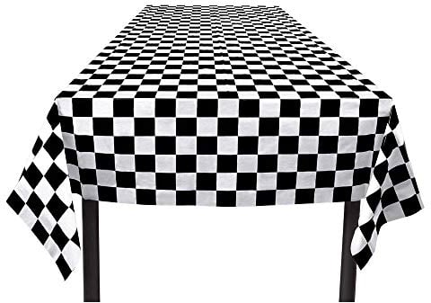 Boland 44755 - Tischdecke Racing, Größe 130 x 180 cm, Rennfahrer, Zielflagge, Tischtuch, Dekoration, Partygeschirr, Partyzubehör, Geburtstag, Birthday, Mottoparty, Karneval, Kinderfasching