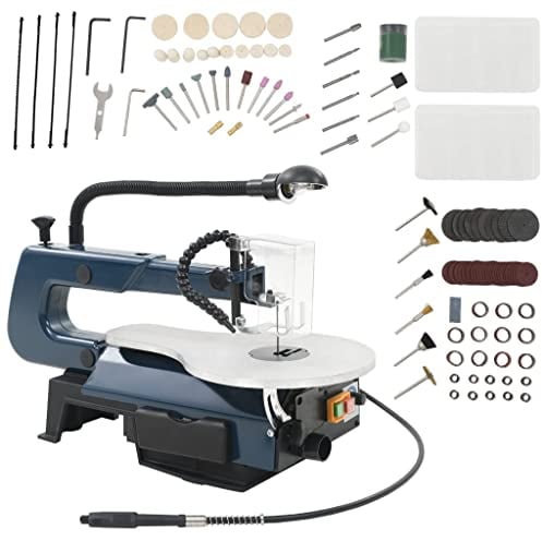 vidaXL Ensemble de Scie à Chantourner 108 pcs Electrique Travaux de Coupe